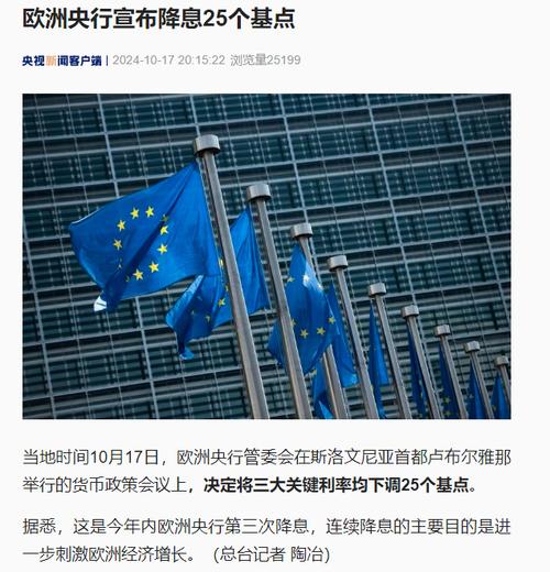 法国央行行长：欧洲央行有进一步降息的空间